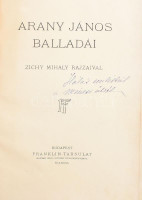 Arany János balladái. Zichy Mihály rajzaival. Bp., én., Franklin. 9 egészoldalas táblával. Szövegközti illusztrációkkal. Kiadói kartonált papírkötés, igényes későbbi aranyozott egészbőr védőborítóban, kopott, foltos