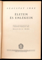 Szacsvay Imre: Életem és emlékeim. Sajtó alá rendezte és a bevezető életrajzot írta: Balassa Imre. A sajtó alá rendező, Balassa Imre (1886-1974) író, újságíró, dramaturg, zenekritikus által aláírt példány. Bp., 1940., Kir. M.