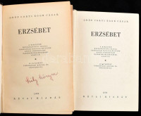 2 db Erzsébet királyné (Sisi) könyv, eredeti és reprint kiadás: Gróf Corti Egon Cäsar: Erzsébet. A királyné hátrahagyott iratai, leányának naplója és egyéb eddig ismeretlen naplók és feljegyzések alapján. Ford.: dr.