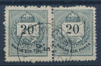 1874 20kr elfogazott pár lemezjavítással