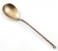 Ezüst (Ag) fagylaltos kanál, jelzett, nettó: 18g, h: 14,5 cm