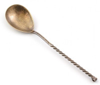 Ezüst (Ag) fagylaltos kanál, jelzett, nettó: 18g, h: 14,5 cm