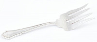 Ezüst(Ag) szervírozó villa, jelzett, h: 22 cm, nettó: 114,1 g