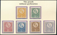 1871 Réznyomat az eredeti nyomólemezről készült fogazatlan sor kartonpapíron, a kiállítási albumból. Signed: Bühler
