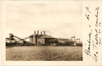 1931 Bánhida, az erőmű képe a tó felől, photo