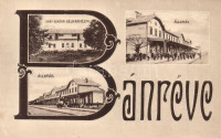 Bánréve, Gróf Serényi Béla kastély, Vasútállomás, vasutasok. Art Nouveau iniciálés díszítés