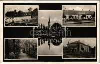 1941 Kondoros, strandfürdő, tó, községháza, hősök szobra, liget, Mozgószínház, mozi