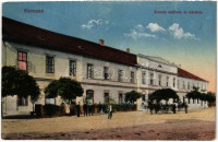 1917 Körmend, Korona szálloda és kávéház. Vasúti levelezőlapárusítás 8. sz. 1916. (kis szakadás / small tear)