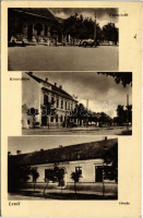 Levél, utca részlet, automobil, községháza, M. kir. állami óvoda. Nitsch Károly kiadása (EK)