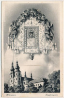 1940 Máriapócs, Kegytemplom. leporello belső nézetekkel