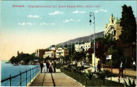 Abbazia, Opatija; Strandpromenade mit Grand Palace Hotel 'Belle Vue' / beach promenade, hotel