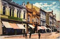 1918 Eszék, Esseg, Osijek; Kapucinska ulica, Englische Magazin, Generalno Opravnictvo Franco-Hongroise  / utca, üzletek /  street, shops (EK)