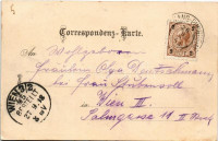 1898 (Vorläufer) Attnang-Puchheim, Strasse in Attnang / general view, street view. Lux & Schneider Art Nouveau, floral, litho (EK)