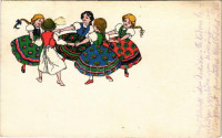1928 Magyar népviselet. Rigler József Ede kiadása / Hungarian folklore (EK)