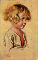 1918 Children art postcard. J. S. & Co. M. Ser. 400-03. s: Maxim. Trübe (kopott sarkak / worn corners)