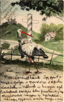 1904 Baby with stork (b)