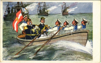 K.u.K. Kriegsmarine Matrosen, humor. B.K.W.I. 529-2. s: Fritz Schönpflug (EK)