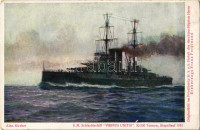 SM Schlachtschiff 'Viribus Unitis'. K.u.K. Kriegsmarine / SMS Viribus Unitis az Osztrák-Magyar Haditengerészet Tegetthoff-osztályú csatahajója / WWI Austro-Hungarian Navy SMS Viribus Unitis Tegetthoff-class dreadnought battleship s: Alex