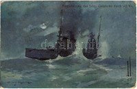 1916 Torpedierung des 'Leon Gambetta' durch 'U-V' K.u.K. Kriegsmarine / Az Osztrák-Magyar Haditengerészet U 5 tengeralattjárója által megtorpedózott francia páncélos Leon Gambetta elsüllyedése / WWI Austro-Hungarian Navy 'U-5' submarine