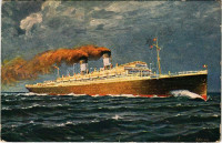 1932 SS 'ROMA' Navigazione Generale Italiana / Italian ocean liner, steamship (Rb)