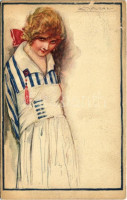 Italian lady art postcard. 321-5. s: Mauzan (EK)