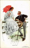 1909 'Making Hay' Lady art postcard. Reinthal & Newman s: Harrison Fisher (EK)