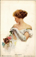 1913 'Odd Moments' Lady art postcard. Reinthal & Newman Series 101. s: Harrison Fisher (szakadás / tear)
