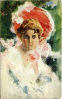 Studie / Étude. Galerie d'artistes tcheques / Lady art postcard s: J. Dedina (EK)