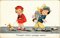 Feleségem néhány apróságot vásárol / husband and wife humour, shopping. WSSB 8457. (fa)