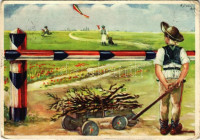 1934 Hívja, csalogatja a szép magyar róna, mint a gyermeket az édesanya csókja! Kiadja a Magyar Nemzeti Szövetség, Magyar Földrajzi Intézet rt. / Hungarian irredenta propaganda, Trianon s: Köves (EB)