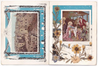 Nábozne dielo Sv. Zeme / Virágok a szentföldről / Flowers from the holy land - kinyitható lap / folding non PC card