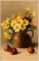 1908 Flowers. Meissner & Buch Künstler-Postkarten Serie 1524. 'Lass Blumen zu Dir sprechen' litho s: C. Klein (EK)