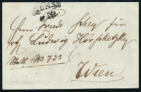 1839 Portós levél 'GÜNS' - 'WIEN'