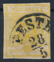1850 1kr MP III citromsárga bélyeg 'PESTH'