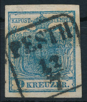 1850 9kr HP II kiemelt középrésszel 'PESTH'