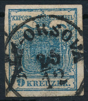 1850 9kr HP II kiemelt középrésszel 'ALT-ORSOVA'