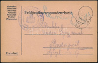1915 Tábori posta levelezőlap 'M.KIR. BUDAPESTI 30. HONVÉD GYALOGEZRED XIII. menet zászlóalj parancsnoksága' + 'FP 313'
