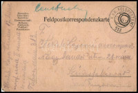 1915 Tábori posta levelezőlap 'M.K. SZÉKESFEHÉRVÁRI 17ik NÉPFÖLKELŐ GYALOG EZRED 1.ső ZÁSZLÓALJ PARANCSNOKSÁG' + 'FP 313'