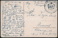1915 Tábori posta 'K.u.K. Eisenbahnsicherungsabschnittskommando Jablanica'