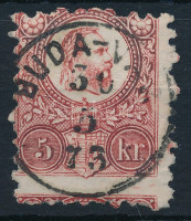 1871 Réznyomat képbe fogazott 5kr 'BUDA-VÁR'