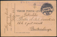 1918 Tábori posta levelezőlap / Field postcard 'M.kir. 3. honvéd ágyus ezred parancsnokság' + 'TP 425 a'