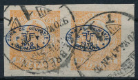 Debrecen I. 1919 Hírlapbélyeg ívszéli pár 'DEBRECZEN', Bodor vizsgálójellel. Futottan ritka!