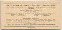 ~1910. 'Magyar Bank és Kereskedelmi Részvénytársaság' kitöltetlen csekkfüzete 26db csekkel, sorszámkövetők '147576-147600' T:II