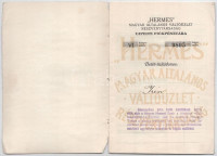 Budapest 1938-1940. 'Hermes Magyar Általános Váltóüzlet Részvénytársaság' 3db betétkönyve használt állapotban