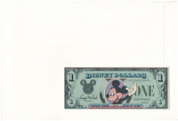 Amerikai Egyesült Államok / Disneyland 1987. 1DD felbélyegzett borítékban, bélyegzéssel T:I,I- USA / Disneyland 1987. 1 Disney Dollar in envelope with stamp and cancellation C:UNC,AU