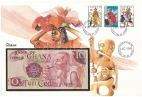 Ghána 1978. 10C felbélyegzett borítékban, bélyegzéssel T:I Ghana 1978. 10 Cedis in envelope with stamp and cancellation C:UNC
