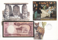 Kolumbia 1989. 100P felbélyegzett borítékban, bélyegzéssel T:I Kolumbia 1989. 100 Pesos in envelope with stamp and cancellation C:UNC