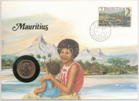 Mauritius 1978. 2c Br felbélyegzett borítékban, bélyegzéssel, német nyelvű leírással T:1-Mauritius 1978. 2 Cents Br in envelope with stamp, cancellation and a prospectus in german C:AU