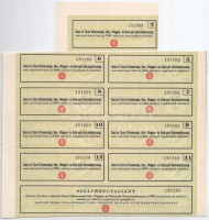 Budapest 1927. 'Ganz és Társa-Danubius Gép-, Waggon- és Hajó-Gyár Részvénytársaság' névre szóló részvény 50P-ről, magyar és német nyelvű, szárazpecséttel és bélyegzésekkel, szelvényekkel T:III