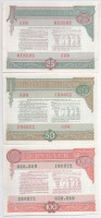Szovjetunió 1982. 'Állami Lottó' 25R + 50R + 100R értékű sorsjegye T:I,I- Soviet Union 1982. 'State Lotto' lottery ticket about 25 Rubles + 50 Rubles + 100 Rubles C:UNC,AU